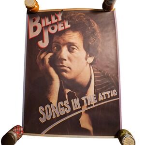Billy Joel Songs In The Attic 31x42 Large Promo Poster Vintage 1981 CBS Rock